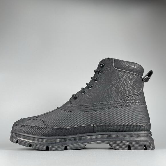 G.H. Bass Men’s Size 9 M Black Leather Waterproof Duck Boots Casual Shoe Lace Up
